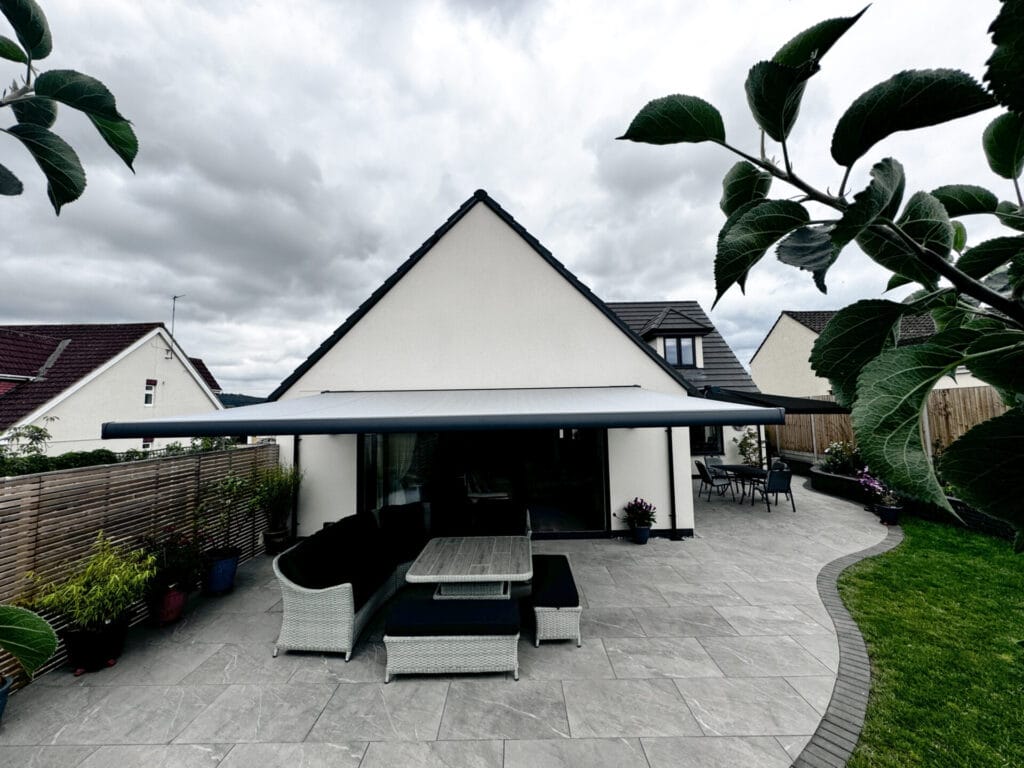 Elegant Automatic Awnings for this stunning home in Bristol