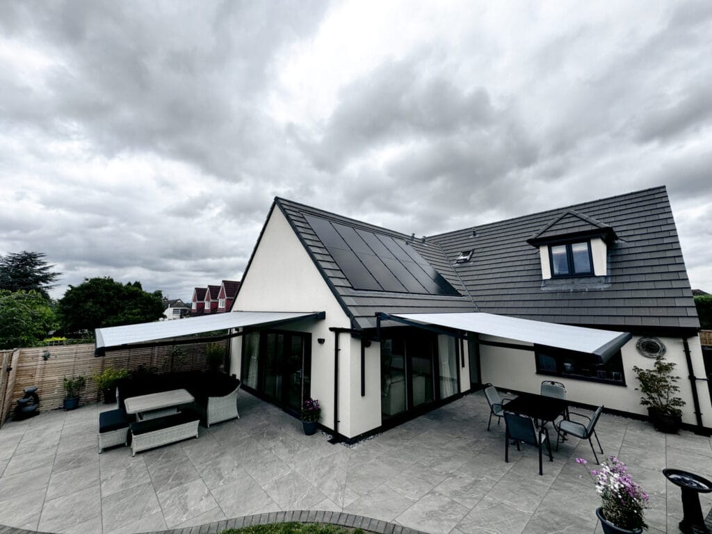 Elegant Automatic Awnings for this stunning home in Bristol