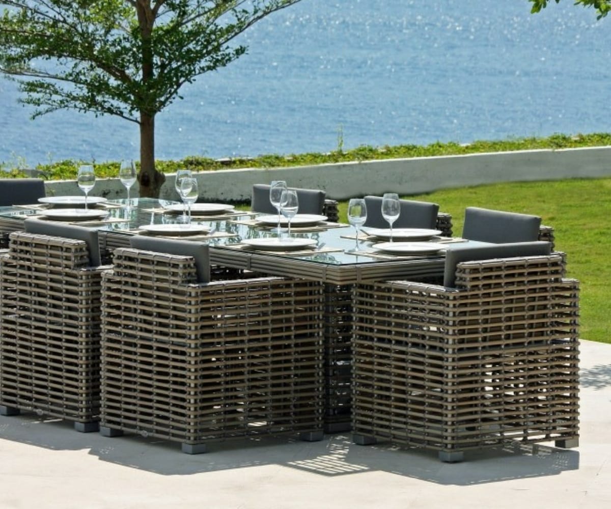 A rattan set of luxury furniture.