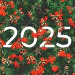 A stylised image of 2025 in flowers